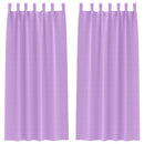 vidaXL Fekete Függöny Gyűrűkkel 2 pcs Lila 260 x 140 cm Poliészter