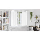 vidaXL Fekete Függöny Gyűrűkkel 2 pcs Tiszta Fehér 175 x 140 cm