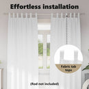 vidaXL Fekete Függöny Gyűrűkkel 2 pcs Tiszta Fehér 225 x 140 cm