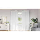 vidaXL Fekete Függöny Gyűrűkkel 2 pcs Tiszta Fehér 260 x 140 cm
