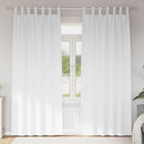 vidaXL Fekete Függöny Gyűrűkkel 2 pcs Tiszta Fehér 260 x 140 cm