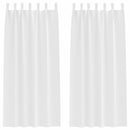 vidaXL Fekete Függöny Gyűrűkkel 2 pcs Tiszta Fehér 260 x 140 cm
