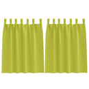vidaXL Fekete Függöny Gyűrűkkel 2 pcs Zöld 140 x 140 cm Poliészter