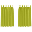 vidaXL Fekete Függöny Gyűrűkkel 2 pcs Zöld 175 x 140 cm Poliészter