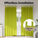 vidaXL Fekete Függöny Gyűrűkkel 2 pcs Zöld 225 x 140 cm Poliészter