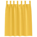 vidaXL Fekete Függöny Gyűrűkkel 2 pcs Mustár sárga 140 x 140 cm