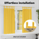 vidaXL Fekete Függöny Gyűrűkkel 2 pcs Mustár sárga 175 x 140 cm