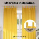 vidaXL Fekete Függöny Gyűrűkkel 2 pcs Mustár sárga 225 x 140 cm
