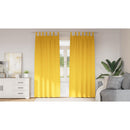 vidaXL Fekete Függöny Gyűrűkkel 2 pcs Mustár sárga 245 x 140 cm
