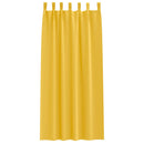vidaXL Fekete Függöny Gyűrűkkel 2 pcs Mustár sárga 260 x 140 cm