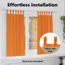 vidaXL Fekete Függöny Gyűrűkkel 2 pcs Élénk narancs 175 x 140 cm