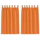 vidaXL Fekete Függöny Gyűrűkkel 2 pcs Élénk narancs 175 x 140 cm
