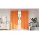 vidaXL Fekete Függöny Gyűrűkkel 2 pcs Élénk narancs 245 x 140 cm