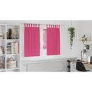 vidaXL Fekete Függöny Gyűrűkkel 2 pcs Élénk rózsaszín 140 x 140 cm