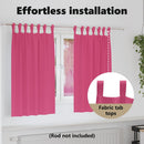 vidaXL Fekete Függöny Gyűrűkkel 2 pcs Élénk rózsaszín 140 x 140 cm