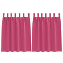 vidaXL Fekete Függöny Gyűrűkkel 2 pcs Élénk rózsaszín 140 x 140 cm