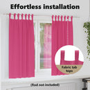 vidaXL Fekete Függöny Gyűrűkkel 2 pcs Élénk rózsaszín 175 x 140 cm