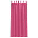 vidaXL Fekete Függöny Gyűrűkkel 2 db Élénk rózsaszín 225 x 140 cm