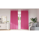 vidaXL Fekete Függöny Gyűrűkkel 2 pcs Élénk rózsaszín 260 x 140 cm