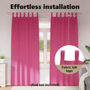 vidaXL Fekete Függöny Gyűrűkkel 2 pcs Élénk rózsaszín 260 x 140 cm