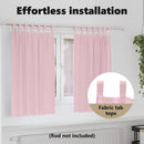 vidaXL Fekete Függöny Gyűrűkkel 2 pcs Babarózsaszín 140 x 140 cm
