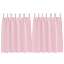 vidaXL Fekete Függöny Gyűrűkkel 2 pcs Babarózsaszín 140 x 140 cm