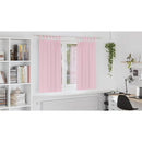 vidaXL Fekete Függöny Gyűrűkkel 2 pcs Babarózsaszín 175 x 140 cm