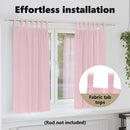 vidaXL Fekete Függöny Gyűrűkkel 2 pcs Babarózsaszín 175 x 140 cm