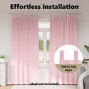 vidaXL Fekete Függöny Gyűrűkkel 2 pcs Babarózsaszín 245 x 140 cm