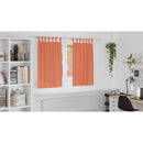 vidaXL Fekete Függöny Gyűrűkkel 2 pcs Terrakotta 140 x 140 cm