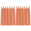 vidaXL Fekete Függöny Gyűrűkkel 2 pcs Terrakotta 140 x 140 cm