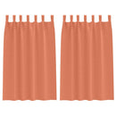 vidaXL Fekete Függöny Gyűrűkkel 2 pcs Terrakotta 175 x 140 cm
