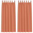 vidaXL Fekete Függöny Gyűrűkkel 2 pcs Terrakotta 225 x 140 cm