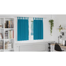 vidaXL Fekete Függöny Gyűrűkkel 2 pcs Türkiz 140 x 140 cm Poliészter