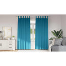 vidaXL Fekete Függöny Gyűrűkkel 2 pcs Türkiz 225 x 140 cm Poliészter