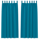 vidaXL Fekete Függöny Gyűrűkkel 2 pcs Türkiz 225 x 140 cm Poliészter