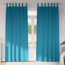 vidaXL Fekete Függöny Gyűrűkkel 2 pcs Türkiz 245 x 140 cm Poliészter