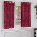 vidaXL Bársonyfüggönyök 2 db Bordó 175 x 140 cm Bársony