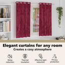 vidaXL Bársonyfüggönyök függönyökkel 2 pcs Bordó 175 x 140 cm Bársony