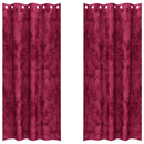 vidaXL Bársonyfüggönyök függönyökkel 2 pcs Bordó 260 x 140 cm Bársony