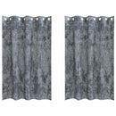 vidaXL Bársonyfüggönyök 2 pcs Ezüst Szürke 175 x 140 cm Bársony