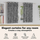 vidaXL Bársonyfüggönyök függönyökkel 2 pcs Szürke 140 x 140 cm Bársony