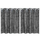 vidaXL Bársonyfüggönyök függönyökkel 2 pcs Szürke 140 x 140 cm Bársony