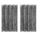 vidaXL Bársonyfüggönyök függönyökkel 2 pcs Szürke 175 x 140 cm Bársony