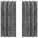 vidaXL Bársonyfüggönyök függönyökkel 2 pcs Szürke 245 x 140 cm Bársony