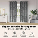 vidaXL Bársonyfüggönyök függönyökkel 2 pcs Szürke 260 x 140 cm Bársony