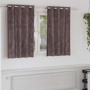 vidaXL Bársonyfüggönyök 2 db Barna 140 x 140 cm Bársony
