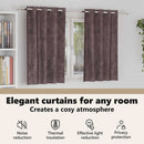 vidaXL Bársonyfüggönyök függönyökkel 2 pcs Barna 140 x 140 cm Bársony