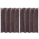 vidaXL Bársonyfüggönyök függönyökkel 2 pcs Barna 140 x 140 cm Bársony