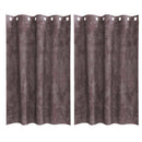 vidaXL Bársonyfüggönyök függönyökkel 2 pcs Barna 175 x 140 cm Bársony